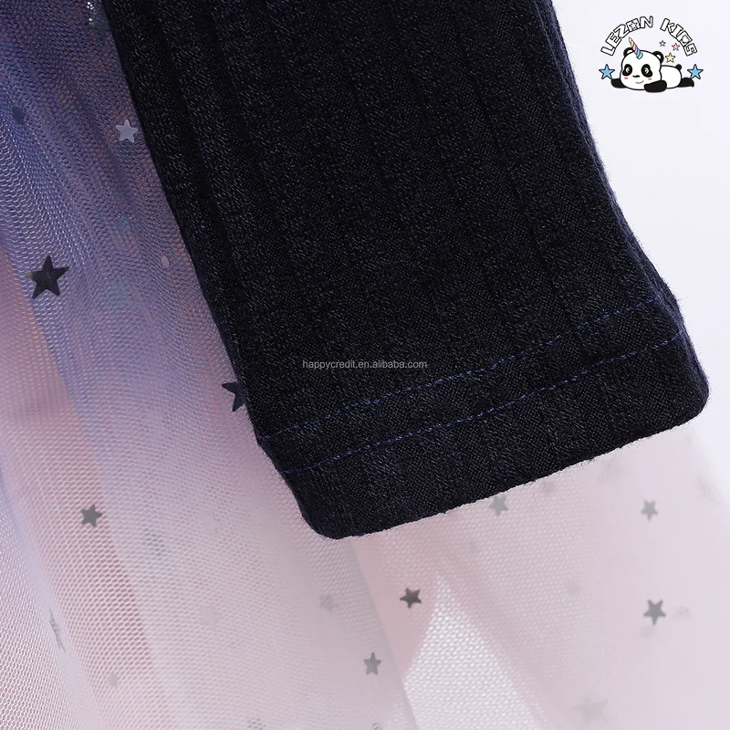 LEZONKIDS - Long Sleeve Tulle Sequin Dresses for Kids High Quality Casual Girls Clothing for Party or Birthday Sizes 2-14